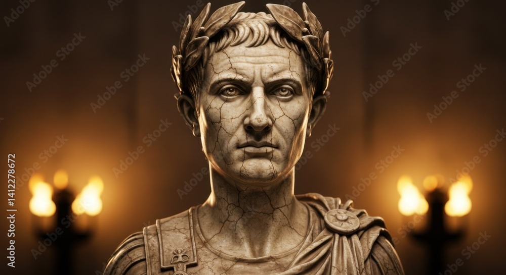 Julius Caesar 10 Reasons to Debate: Dictator or Savior? 2 Bust of Julius Caesar with Laurel Wreath